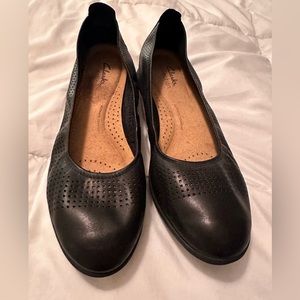 Black slip on ballet type shoes